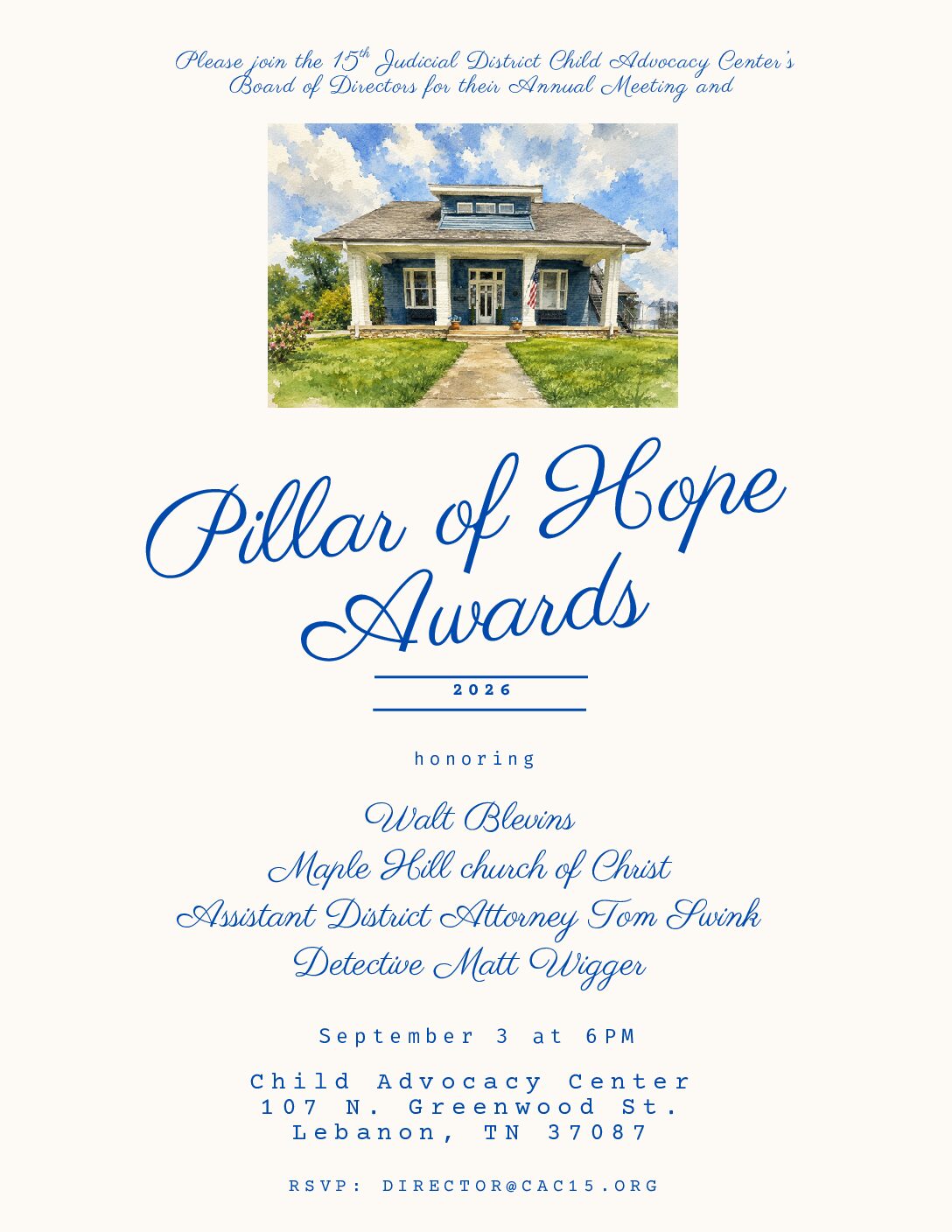 15th CAC 2026 Pillar of Hope Annual Meeting Invite